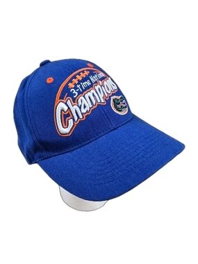 Florida Gators 3 Time National Champions Hat Adjustable NCAA Football Fandom
